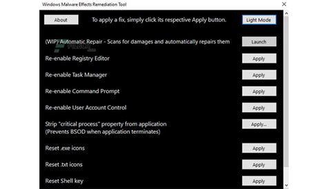 Malware Effects Remediation Tool